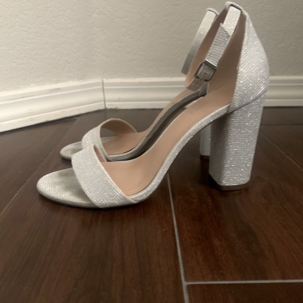Baby blue/silver heels
